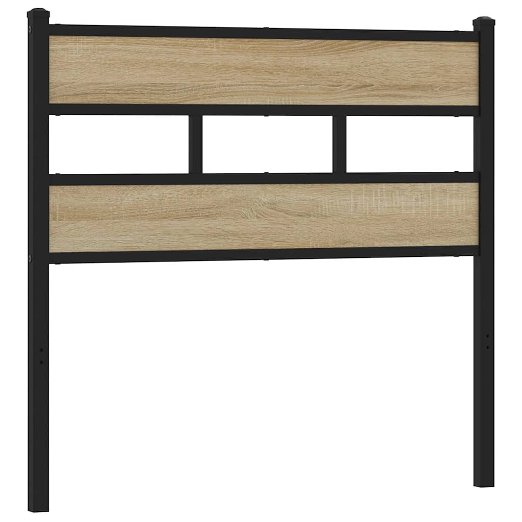 Testiera di Ricambio Rovere Sonoma 107 cm in Ferro e Legno Multistrato | homemem39