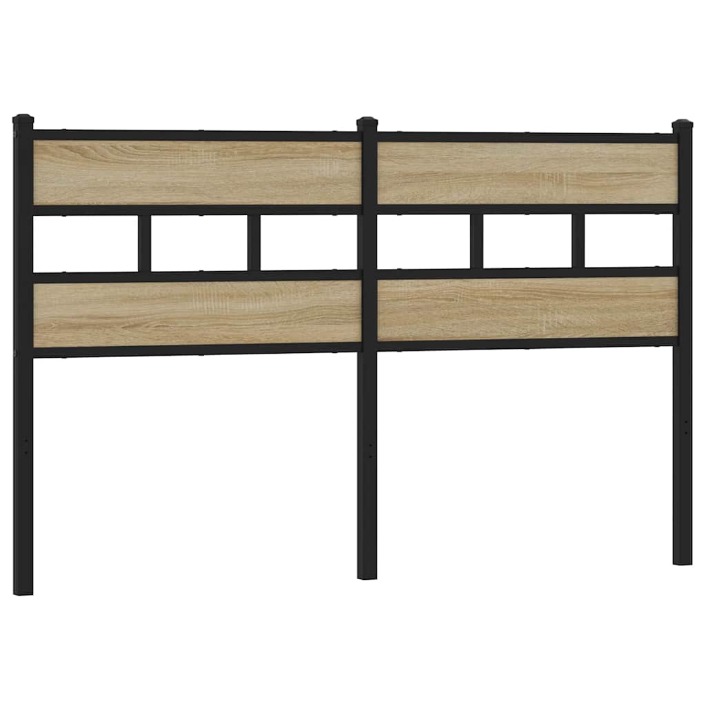 Testiera di Ricambio Rovere Sonoma 150 cm in Ferro e Legno Multistrato | homemem39