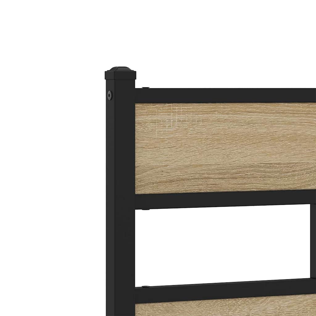 Testiera di Ricambio Rovere Sonoma 160 cm in Ferro e Legno Multistrato | homemem39