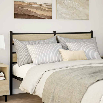 Testiera di Ricambio Rovere Sonoma 160 cm in Ferro e Legno Multistrato | homemem39