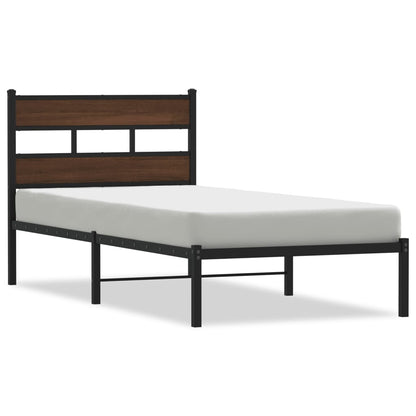 Giroletto senza Materasso con Testiera Rovere Marrone 80x200 cm | homemem39