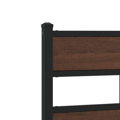Giroletto senza Materasso con Testiera Rovere Marrone 80x200 cm | homemem39