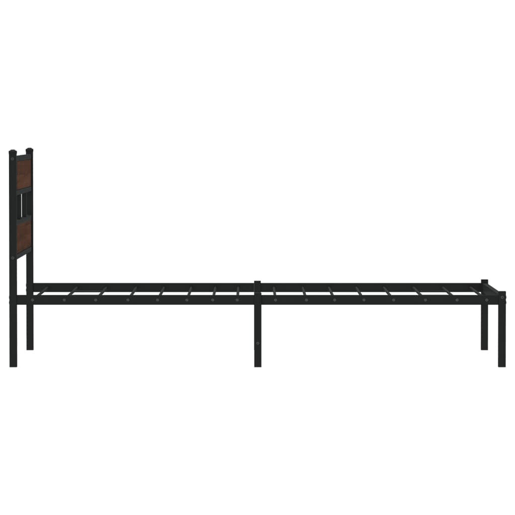 Giroletto senza Materasso con Testiera Rovere Marrone 90x200 cm | homemem39