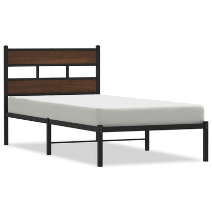 Giroletto senza Materasso con Testiera Rovere Marrone 107x203cm | homemem39