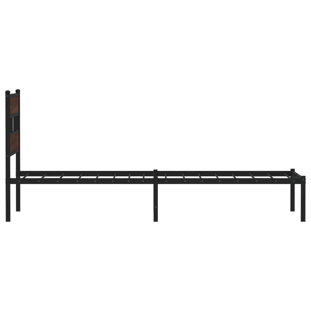 Giroletto senza Materasso con Testiera Rovere Marrone 107x203cm | homemem39