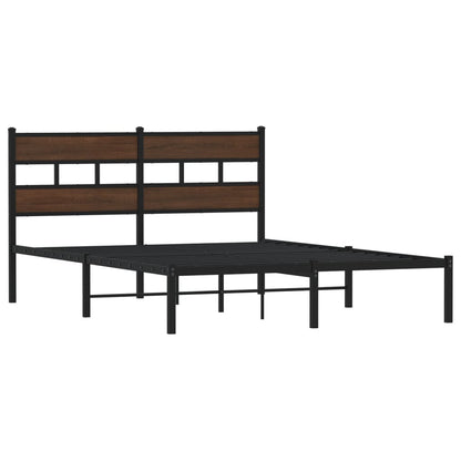 Giroletto senza Materasso con Testiera Rovere Marrone 140x190cm | homemem39