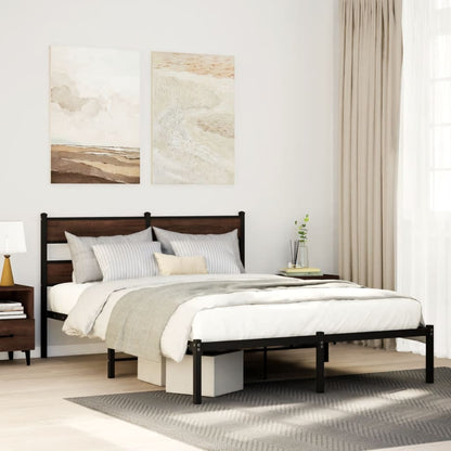 Giroletto senza Materasso con Testiera Rovere Marrone 140x190cm | homemem39