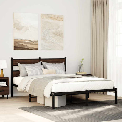 Giroletto senza Materasso con Testiera Rovere Marrone 140x200cm | homemem39