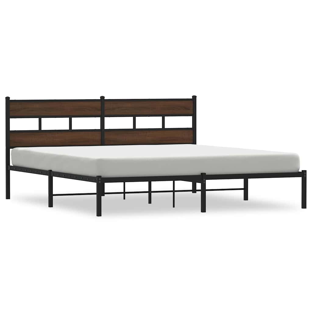 Giroletto senza Materasso con Testiera Rovere Marrone 190x200cm | homemem39
