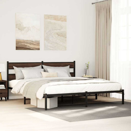 Giroletto senza Materasso con Testiera Rovere Marrone 190x200cm | homemem39