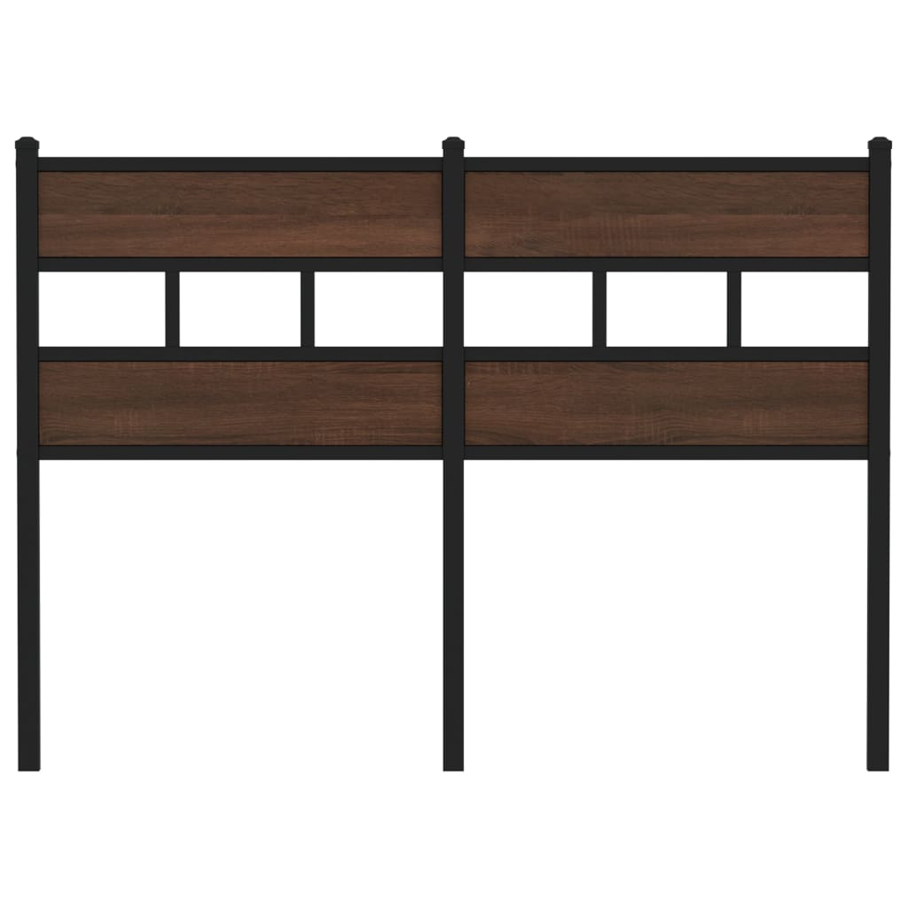 Testiera Rovere Marrone 120 cm in Acciaio e Truciolato - homemem39