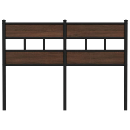 Testiera Rovere Marrone 120 cm in Acciaio e Truciolato - homemem39