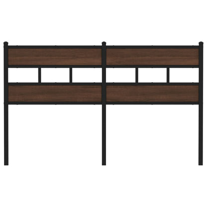Testiera Rovere Marrone 150 cm in Acciaio e Truciolato - homemem39