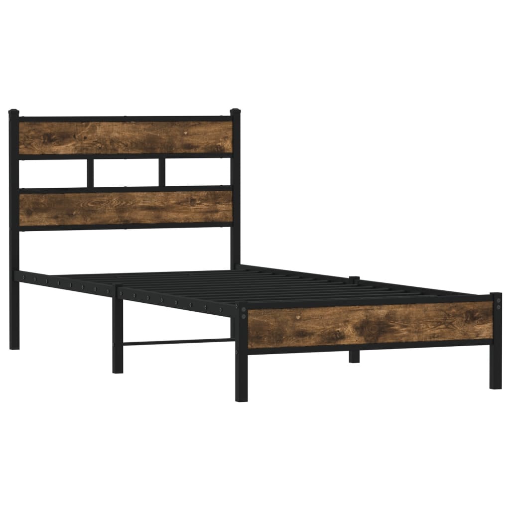 Giroletto senza Materasso con Testiera Rovere Sonoma 90x190 cm | homemem39