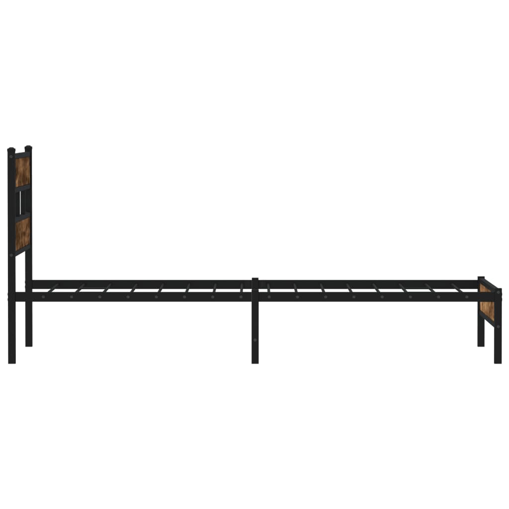 Giroletto senza Materasso con Testiera Rovere Sonoma 90x200 cm | homemem39