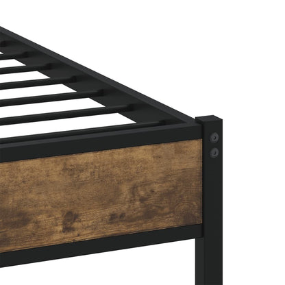 Giroletto senza Materaso in Metallo Rovere Fumo 100x190 cm | homemem39