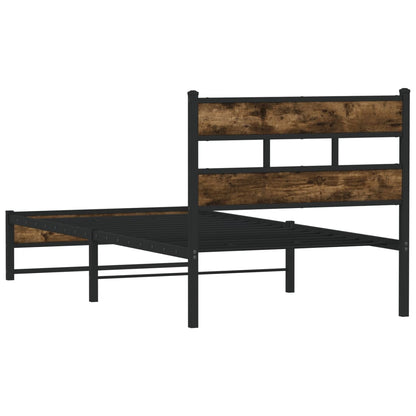 Giroletto senza Materaso in Metallo Rovere Fumo 107x203 cm | homemem39