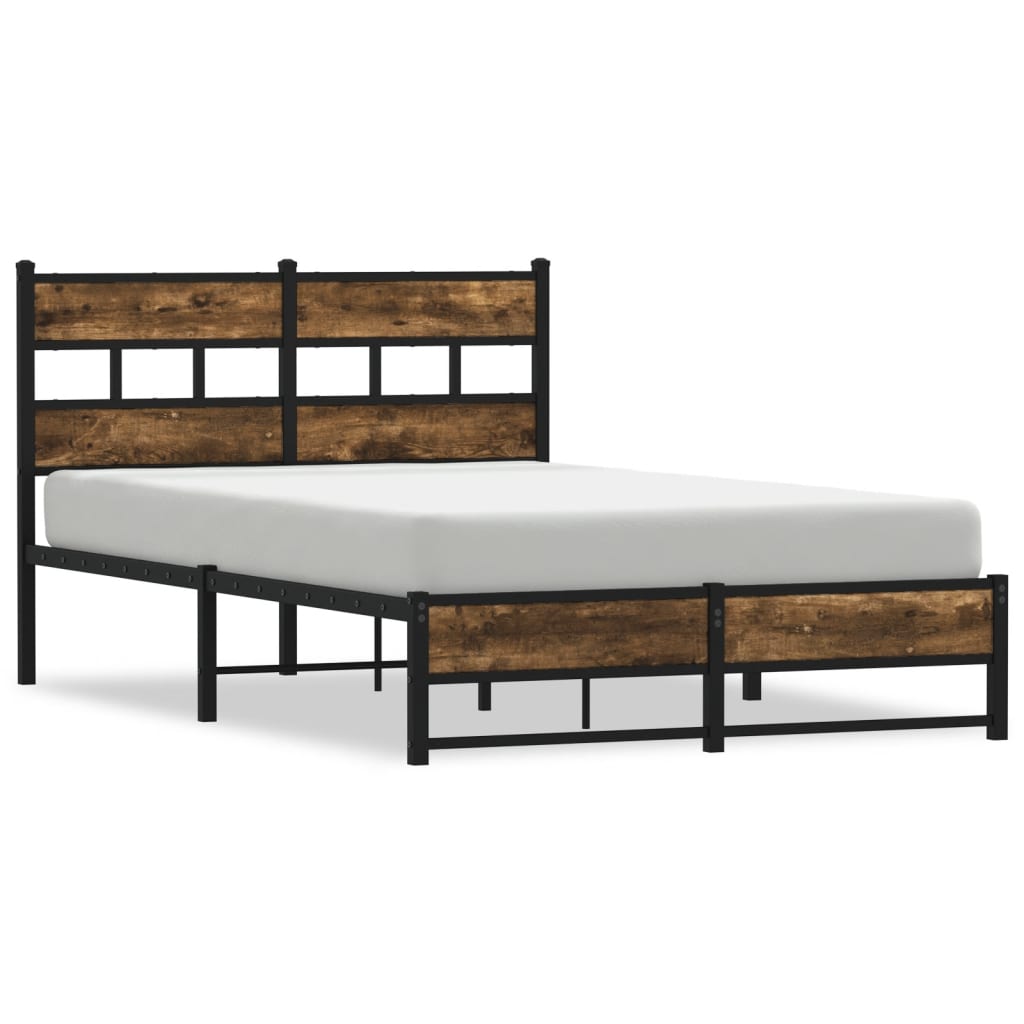 Giroletto senza Materasso in Metallo Rovere Fumo 120x190 cm | homemem39