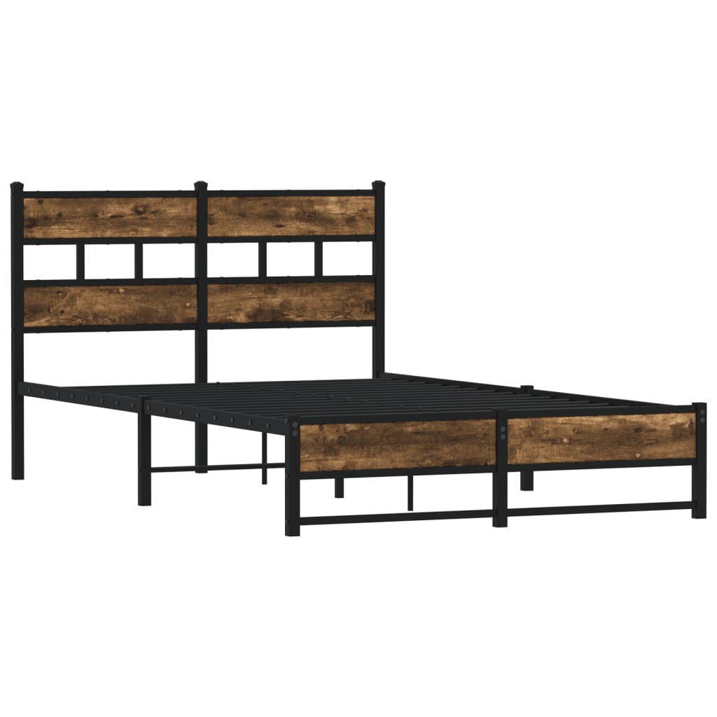Giroletto senza Materasso in Metallo Rovere Fumo 120x190 cm | homemem39