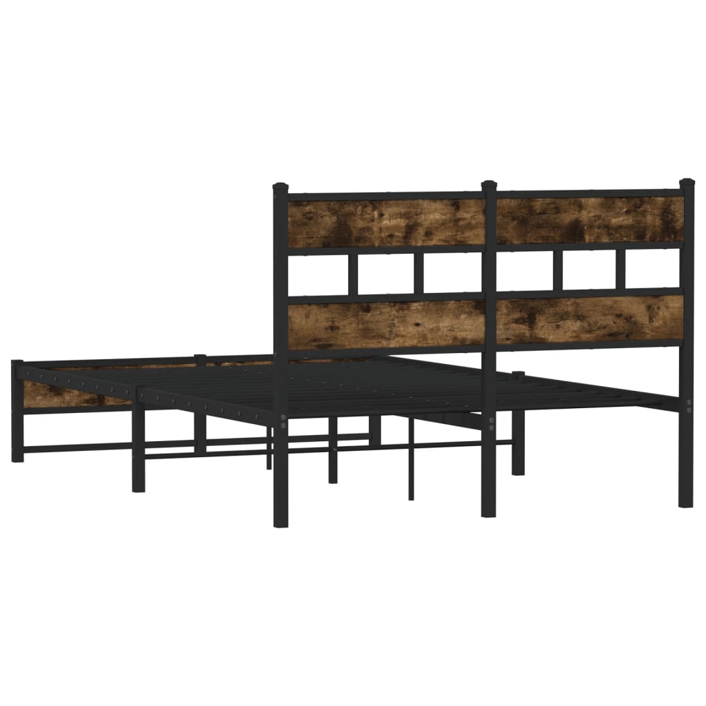 Giroletto senza Materasso in Metallo Rovere Fumo 120x190 cm | homemem39