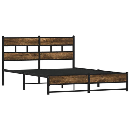 Giroletto senza Materaso in Metallo Rovere Fumo 140x190 cm | homemem39
