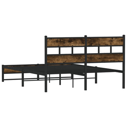 Giroletto senza Materaso in Metallo Rovere Fumo 140x190 cm | homemem39