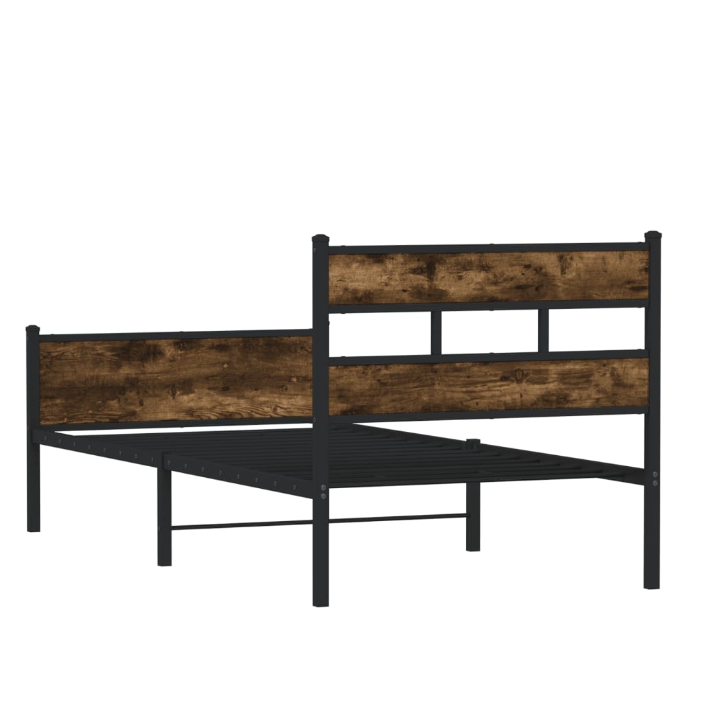 Giroletto senza Materasso Rovere Fumo 80x200 cm in Truciolato | homemem39