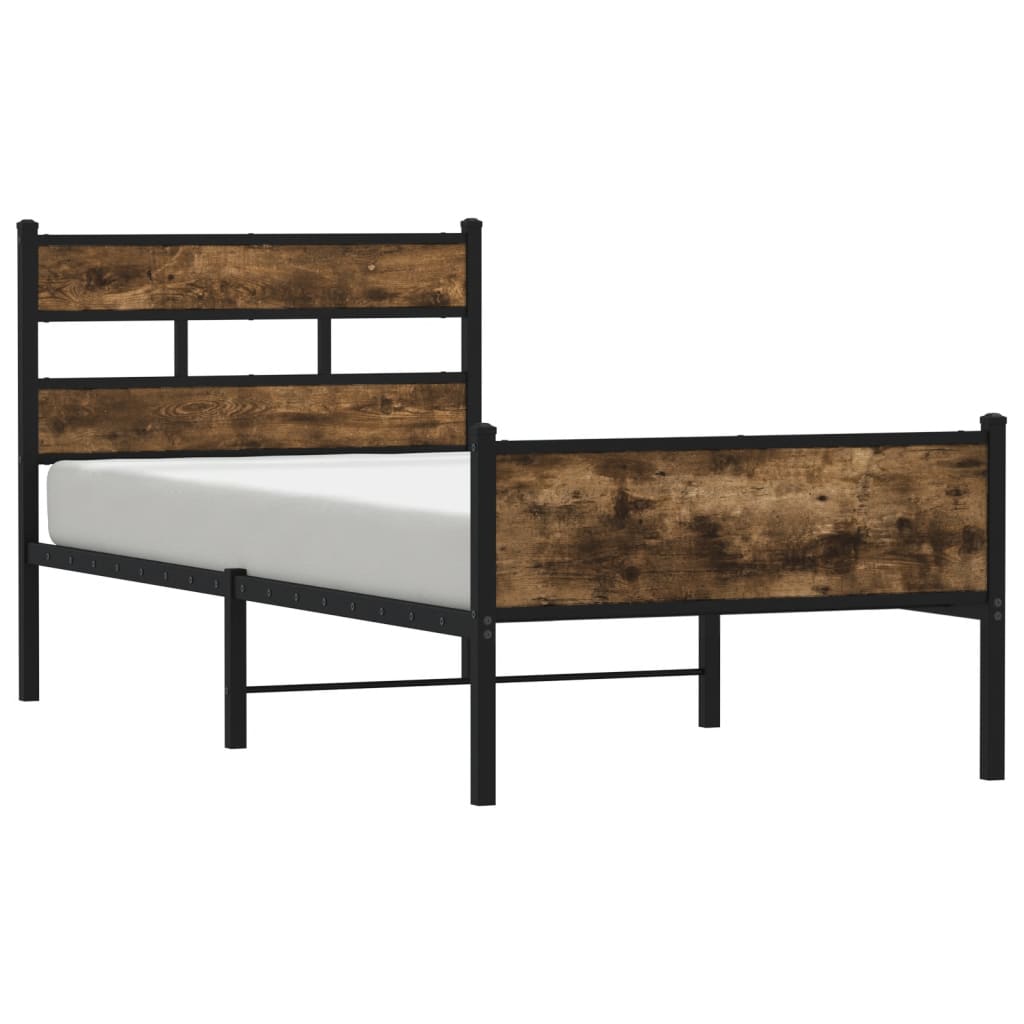 Giroletto senza Materasso Rovere Fumo 100x200 cm in Truciolato | homemem39