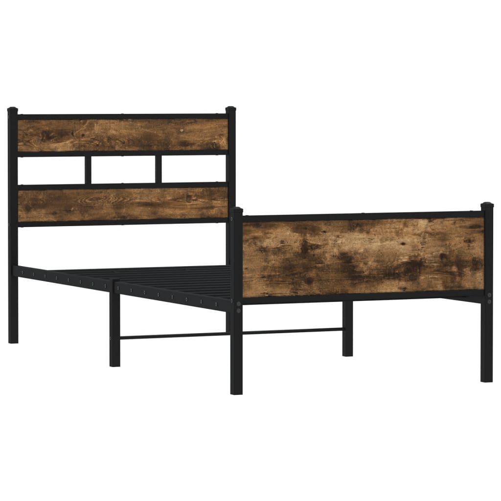 Giroletto senza Materasso Rovere Fumo 100x200 cm in Truciolato | homemem39
