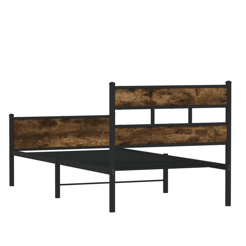 Giroletto senza Materasso Rovere Fumo 100x200 cm in Truciolato | homemem39