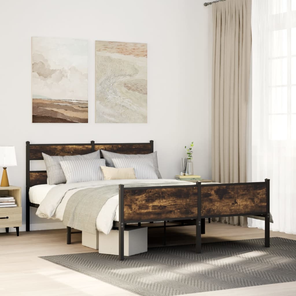 Giroletto senza Materasso Rovere Fumo 137x190 cm in Truciolato | homemem39