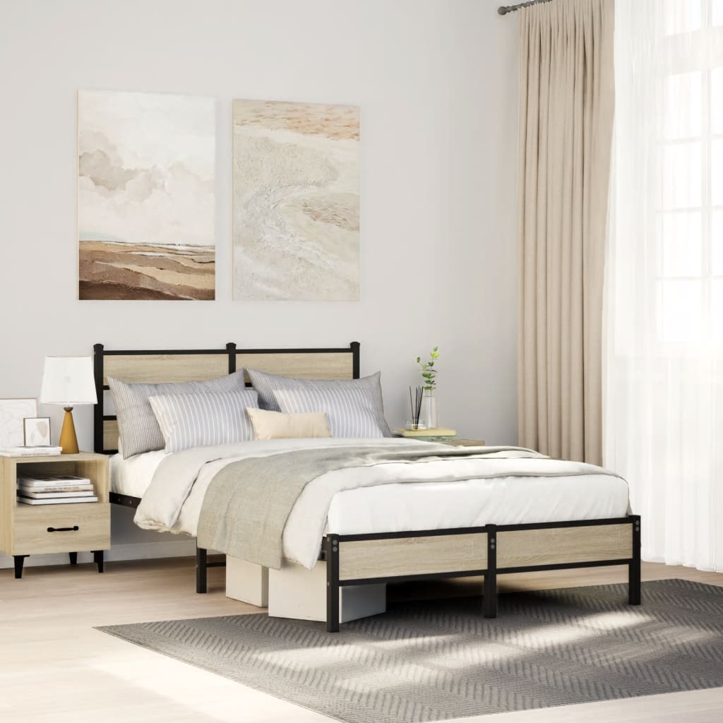 Giroletto senza Materasso Rovere Sonoma 120x190cm in Truciolato | homemem39