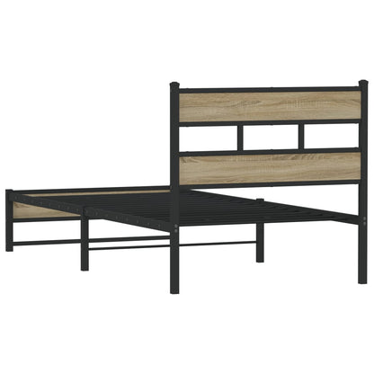 Giroletto senza Materaso in Metallo Rovere Sonoma 107x203 cm | homemem39