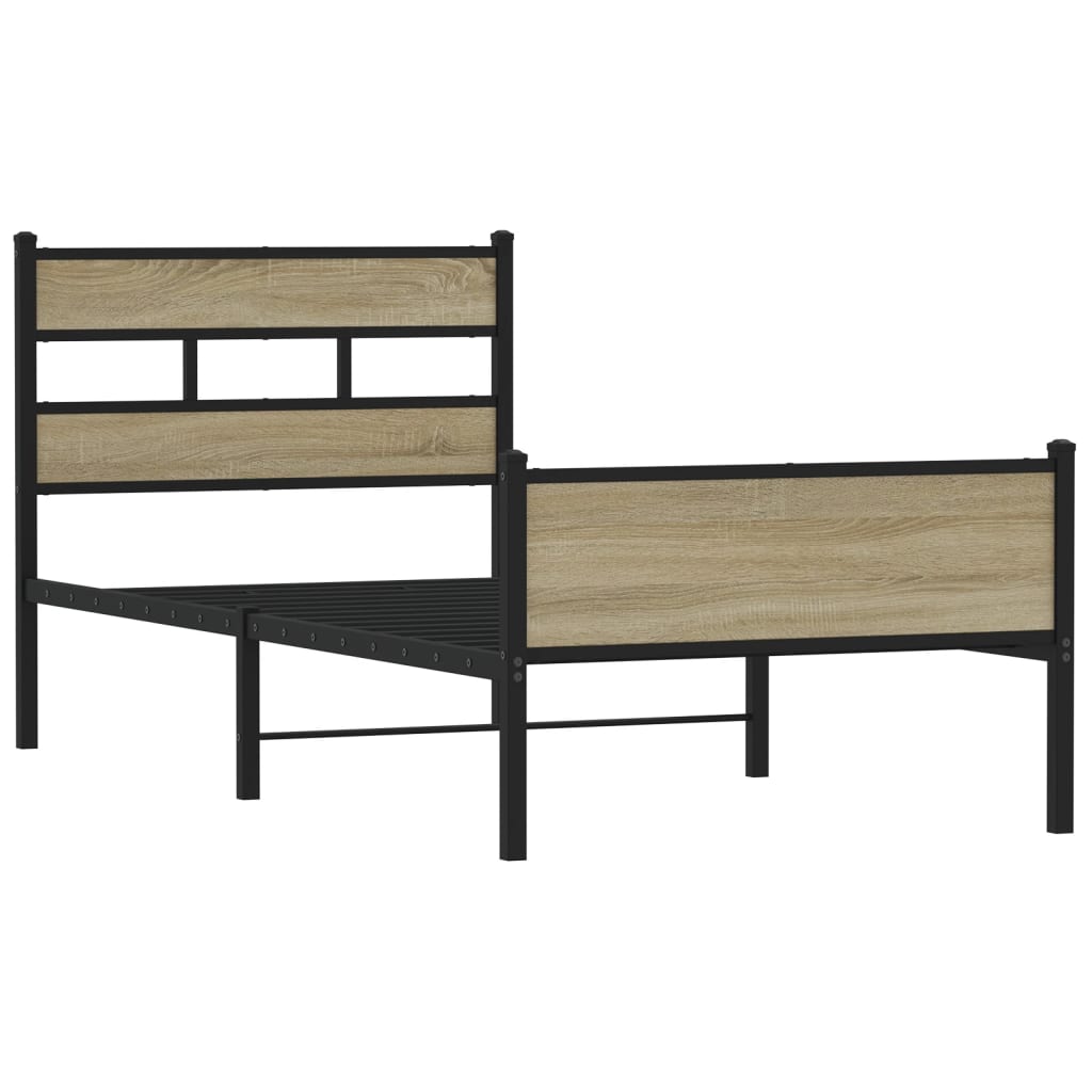 Giroletto senza Materasso Rovere Sonoma 100x190cm in Truciolato | homemem39