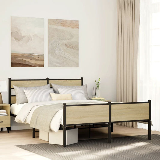 Giroletto senza Materasso Rovere Sonoma 140x200cm in Truciolato | homemem39