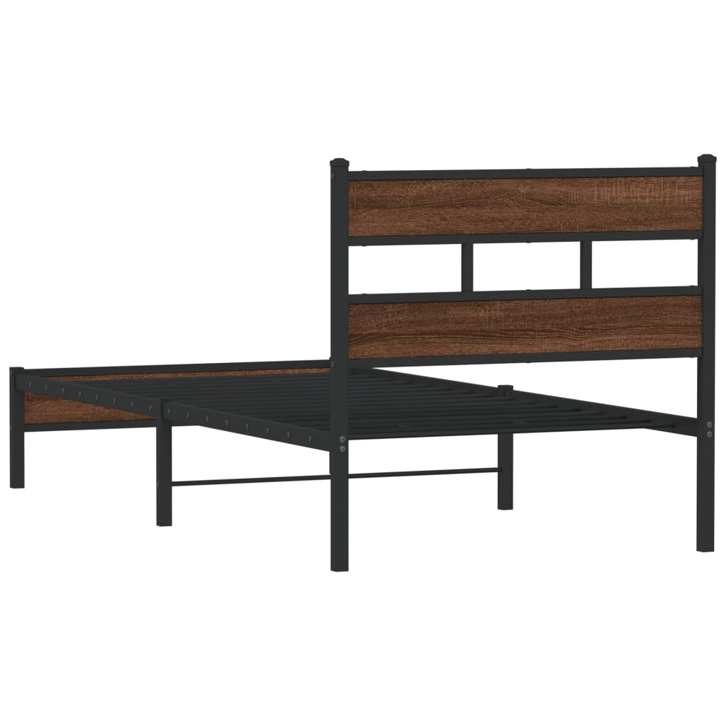 Giroletto senza Materasso Rovere Marrone 80x200cm in Truciolato | homemem39