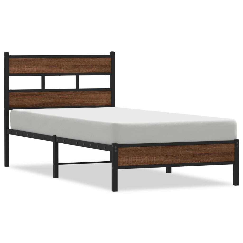 Giroletto senza Materasso Rovere Marrone 90x190cm in Truciolato | homemem39