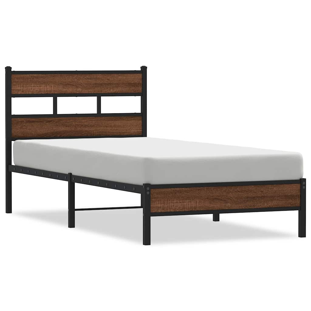 Giroletto senza Materasso Rovere Marrone 90x200cm in Truciolato | homemem39