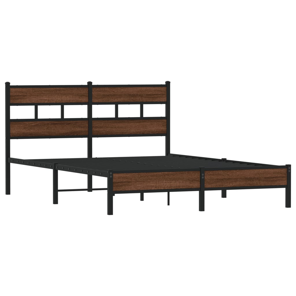 Giroletto senza Materasso Rovere Marrone 160x200 cm Truciolato | homemem39