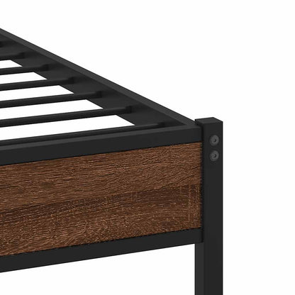 Giroletto senza Materasso in Metallo Rovere Marrone 107x203 cm | homemem39