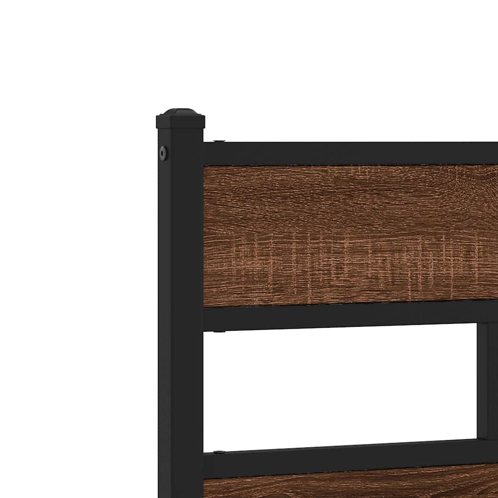 Giroletto senza Materasso in Metallo Rovere Marrone 107x203 cm | homemem39