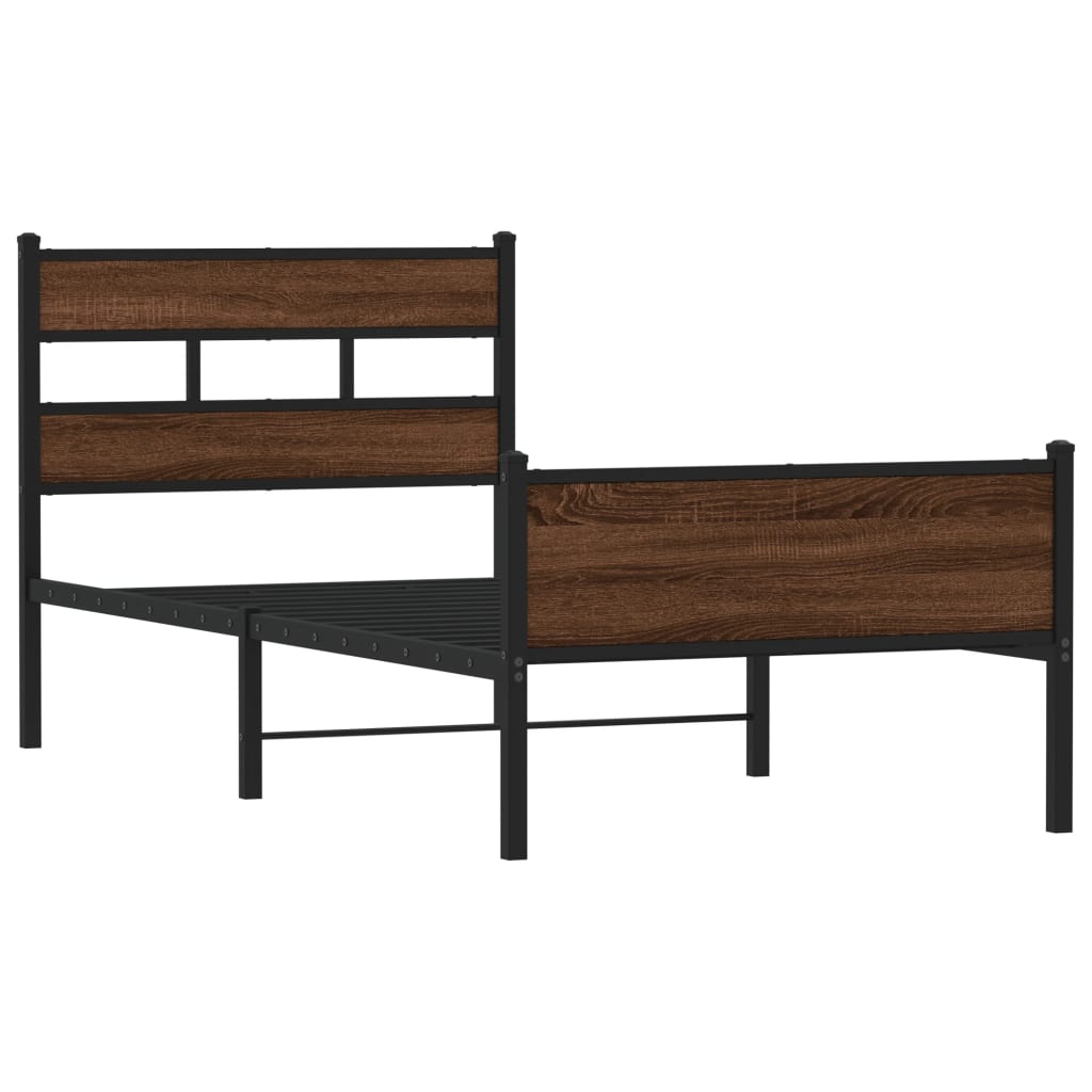 Giroletto senza Materasso Rovere Marrone 75x190cm in Truciolato | homemem39