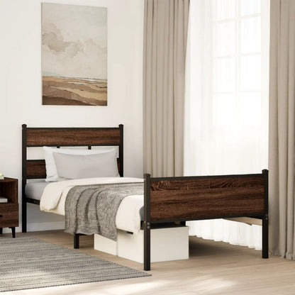 Giroletto senza Materasso Rovere Marrone 75x190cm in Truciolato | homemem39