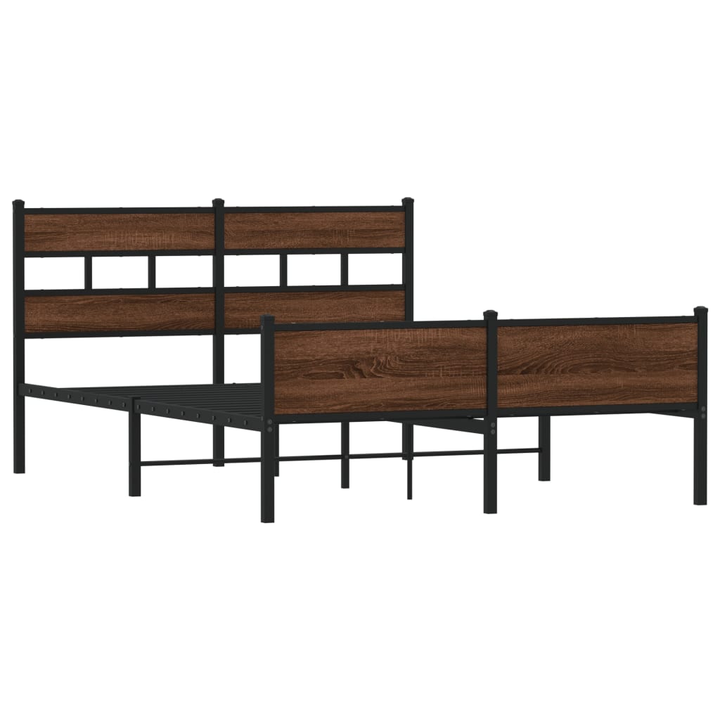 Giroletto senza Materasso Rovere Marrone 137x190 cm Truciolato | homemem39