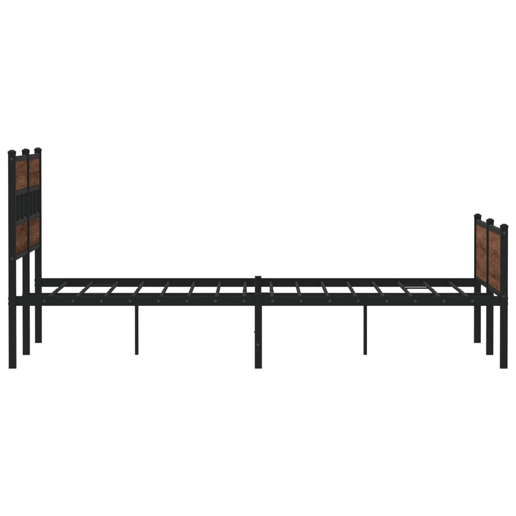 Giroletto senza Materasso Rovere Marrone 137x190 cm Truciolato | homemem39