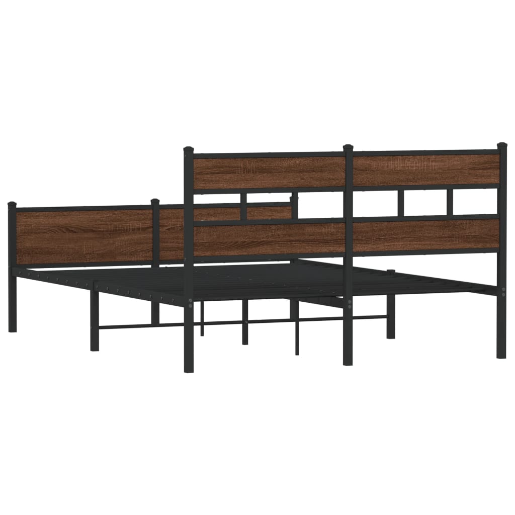 Giroletto senza Materasso Rovere Marrone 137x190 cm Truciolato | homemem39