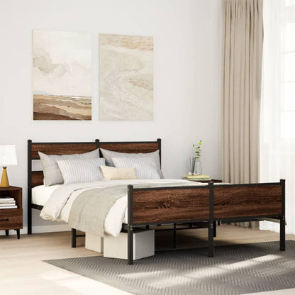 Giroletto senza Materasso Rovere Marrone 137x190 cm Truciolato | homemem39