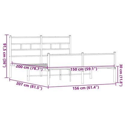 Giroletto senza Materasso Rovere Marrone 150x200 cm Truciolato - homemem39