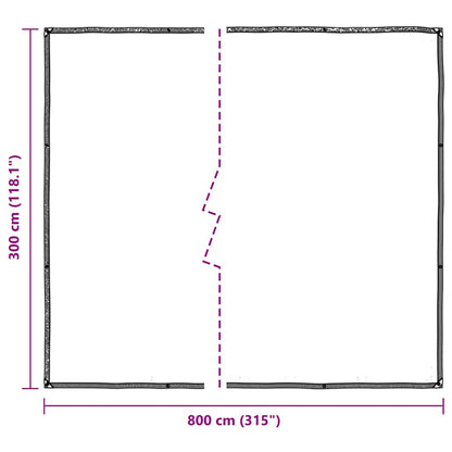 Telone Trasparente con Occhielli 3x8 m in Polietilene | homemem39
