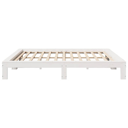 Letto senza Materasso Bianco 180x200 cm Legno Massello di Pino | homemem39